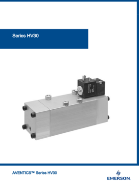 AVENTICS HV30 CATALOG HV30 SERIES: 5/2-DIRECTIONAL VALVES